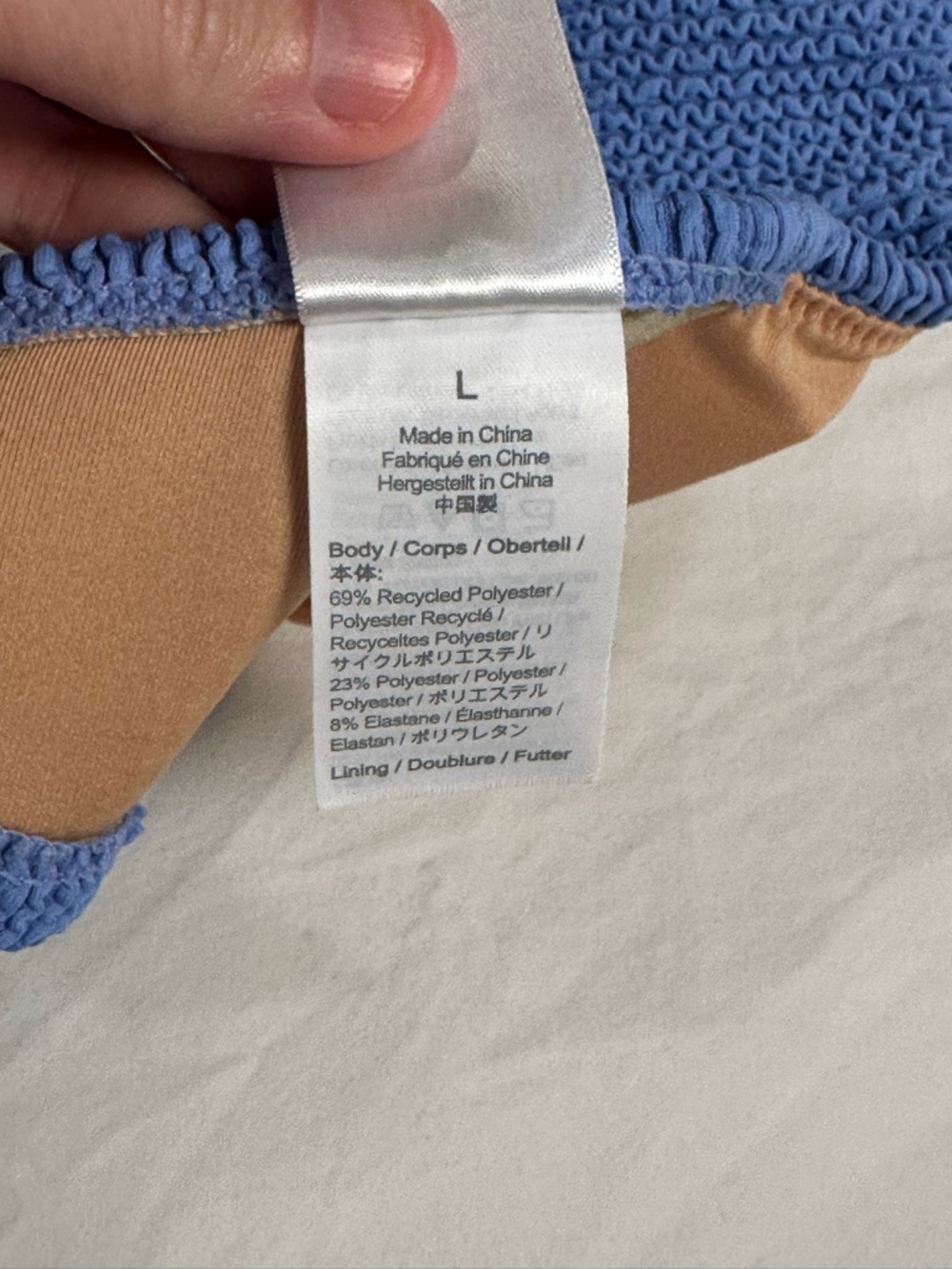 J.Crew Colorblock Bandeau Bikini Set Blue Green O-Ring Top L Bottom M - Picture 15 of 16